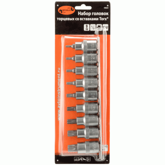 Набор головок торцевых со вставкой Torx® 1/2