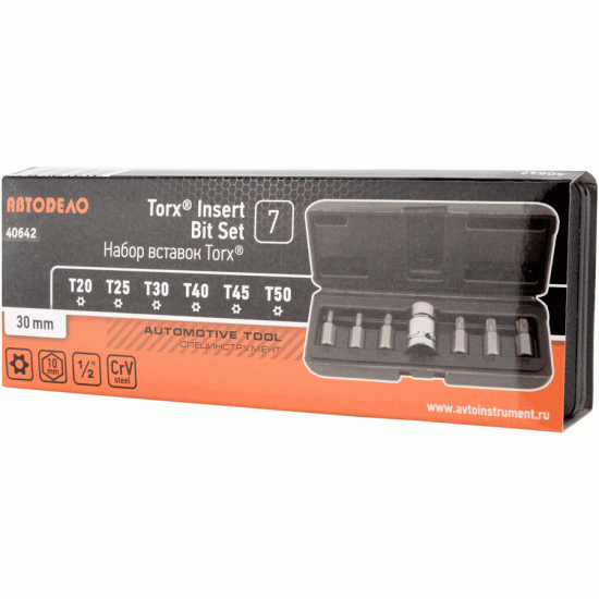 Набор вставок Torx® с отверстием