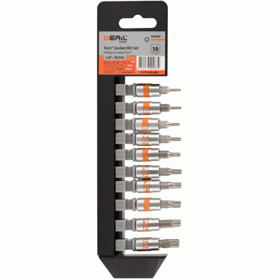 Набор головок со вставками Torx 1/4